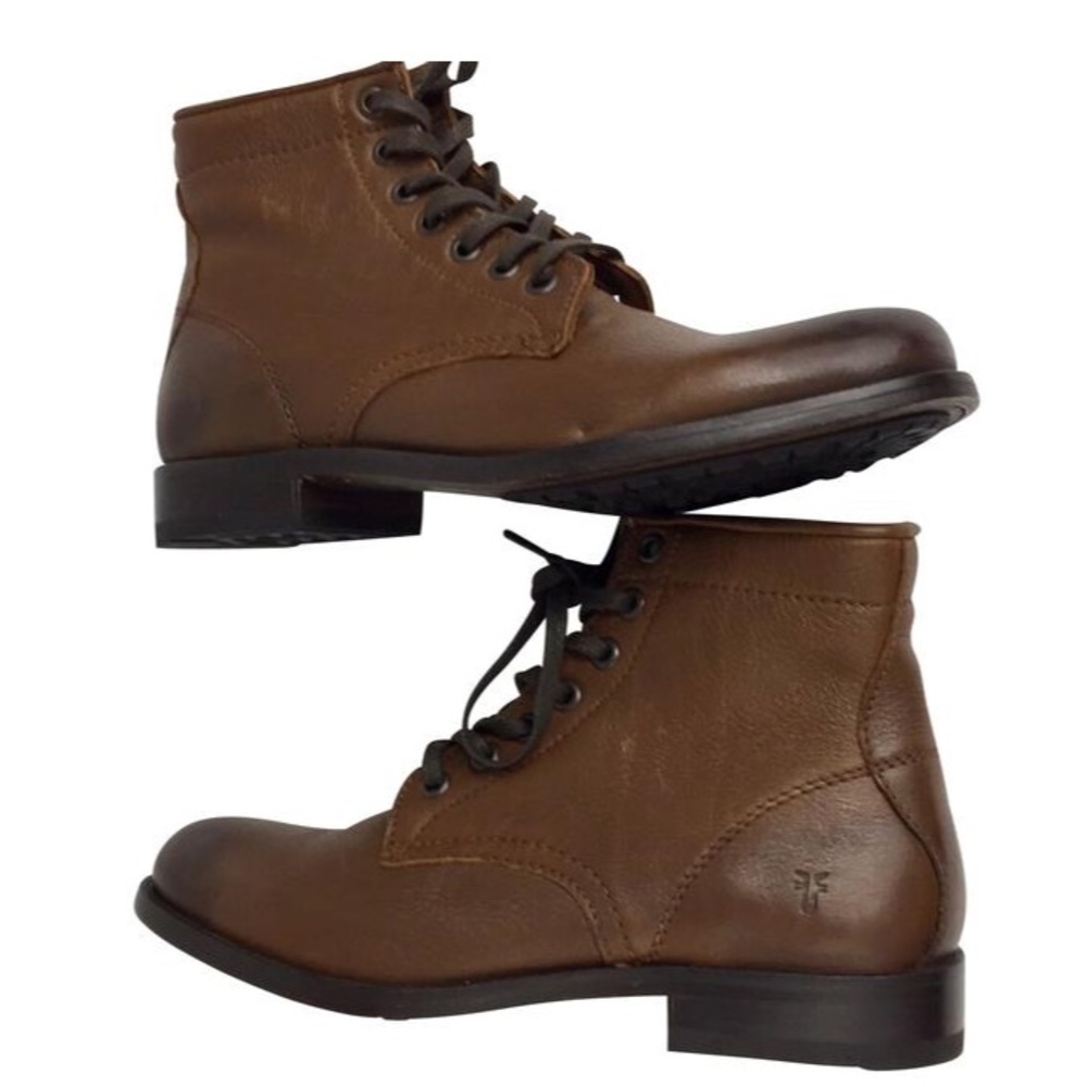New Frye Women's Tyler Lace-Up Leather Ankle Boot - Picture 3 of 8